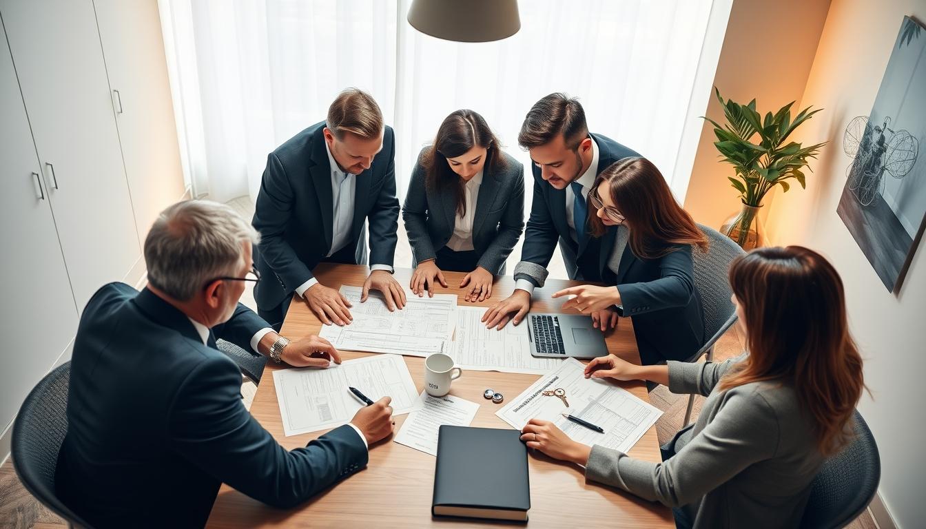 Senior legal team and family support